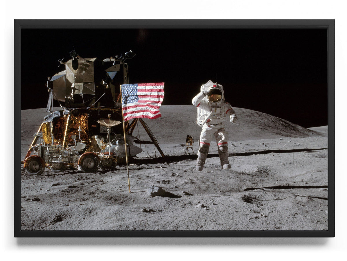 John Young On The Moon – Poster