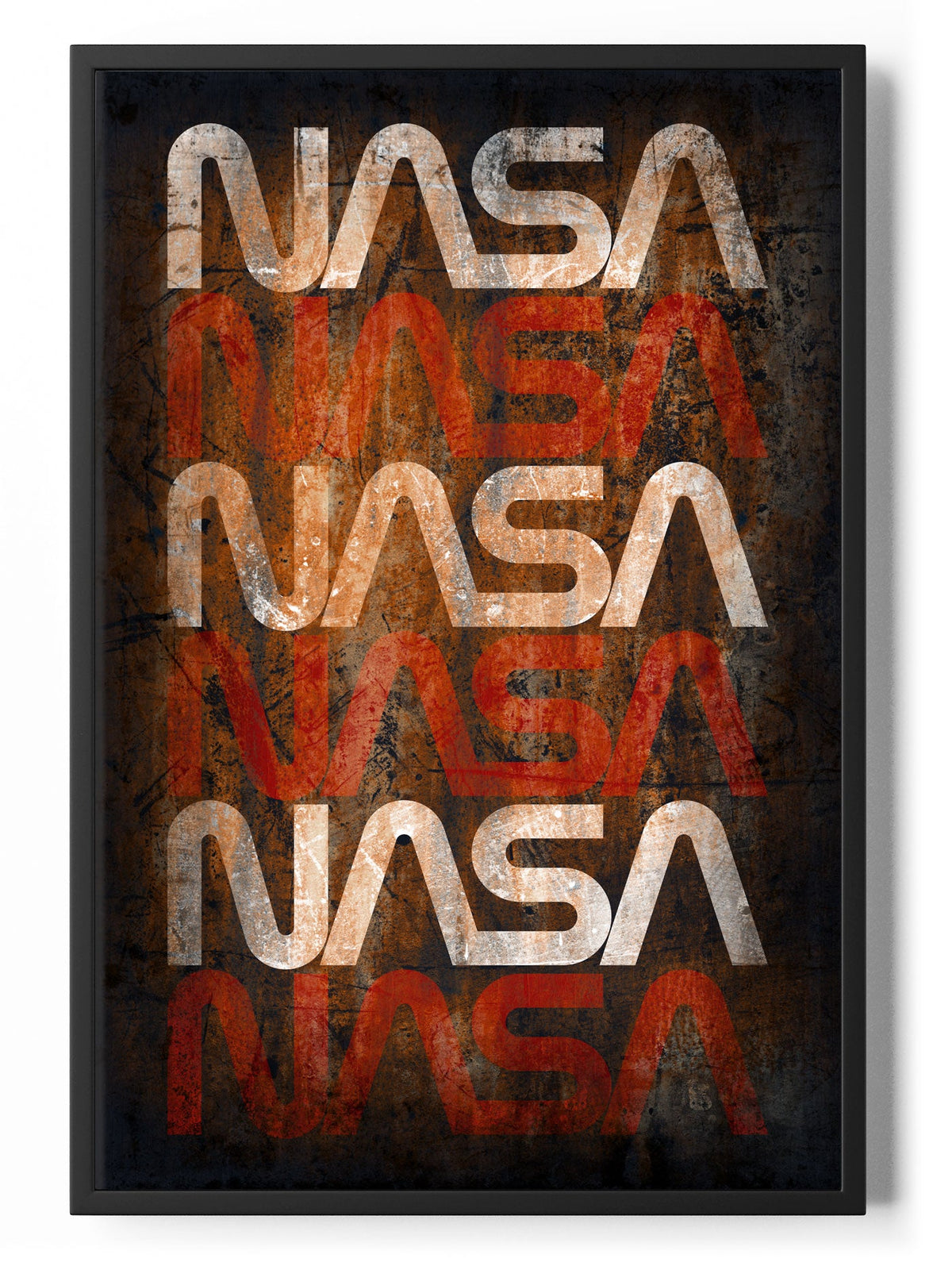 NASA Worm Logo Distressed – Poster