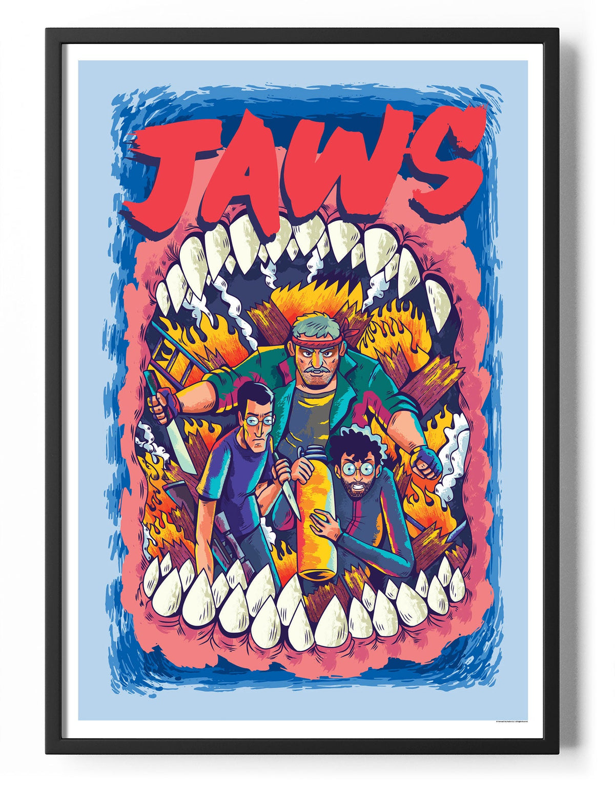 Jaws Cartoon Characters Poster – Poster