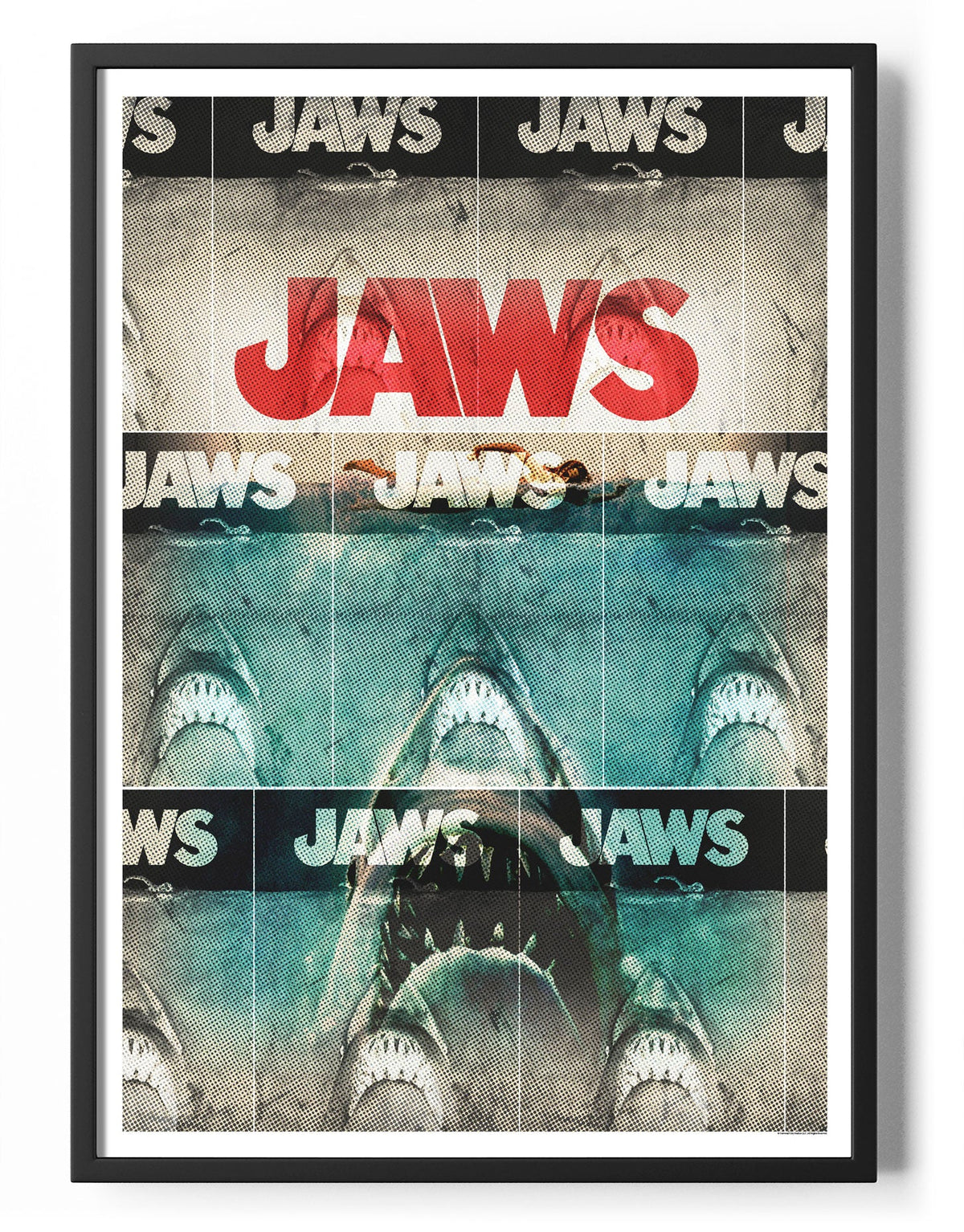 Jaws Halftone Moire Poster – Poster