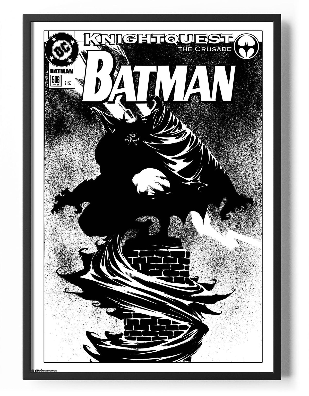 Batman Retro B/W Poster – Poster