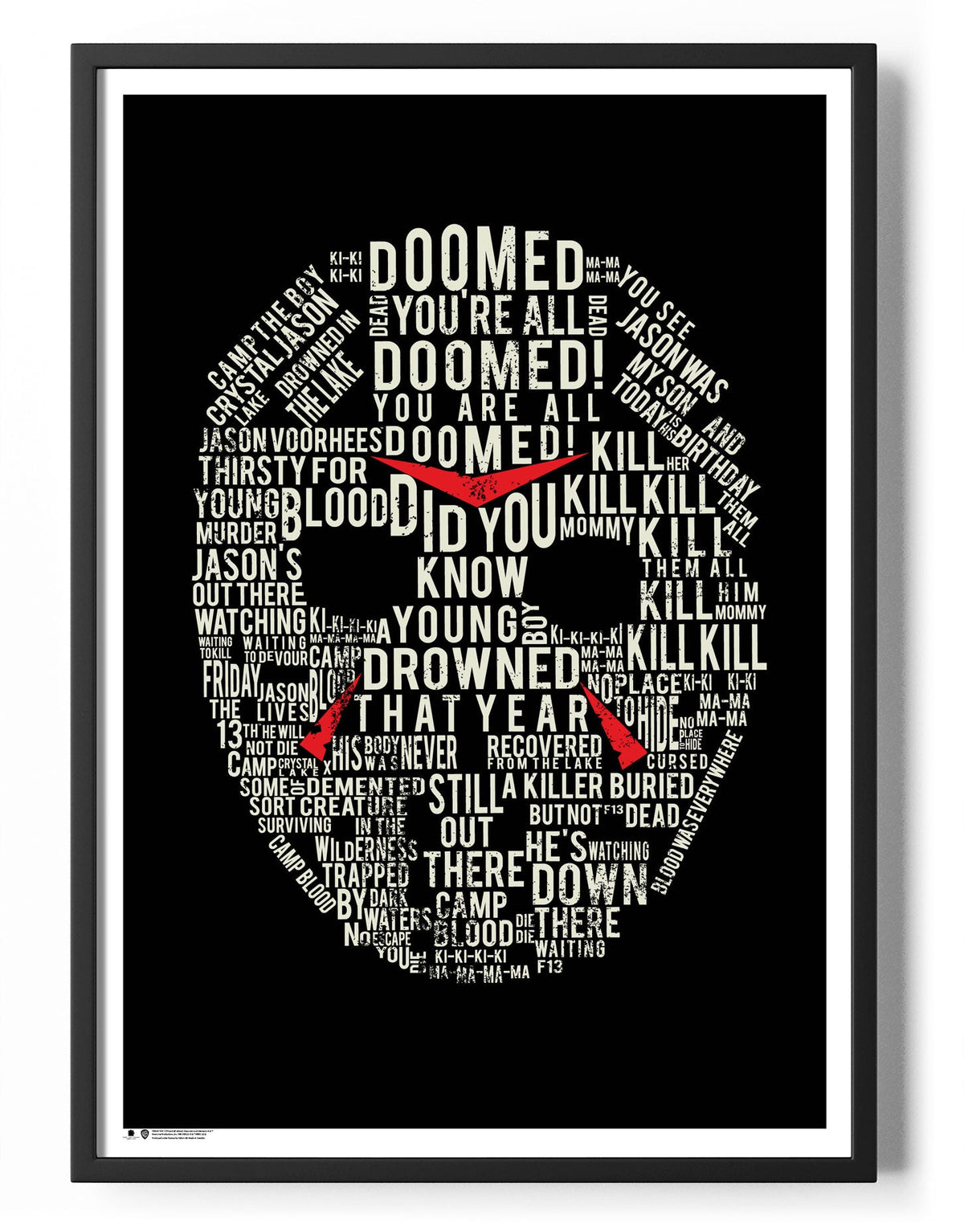 Friday The 13th Wording Poster – Poster
