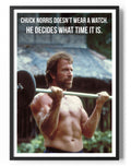 Chuck Norris Doesn't Wear A Watch Poster – Poster