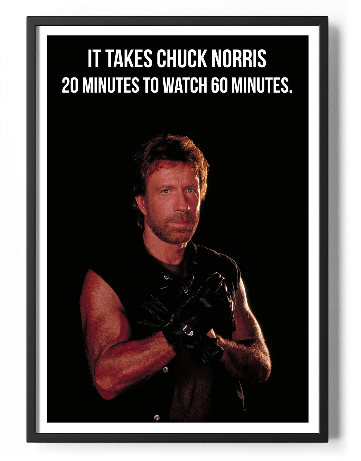 It Takes Chuck Norris 20 Minutes To Watch 60 Minutes Poster – Poster