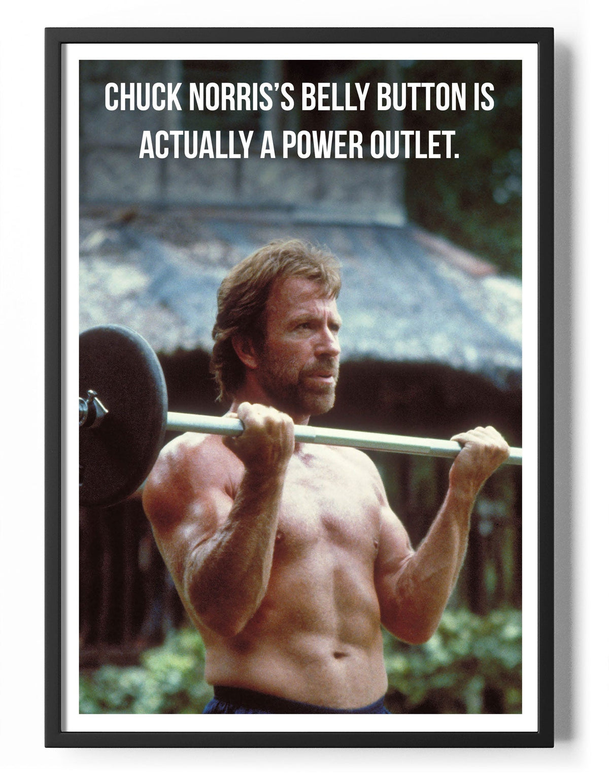 Chuck Norris Belly Button Is A Power Outlet Poster – Poster