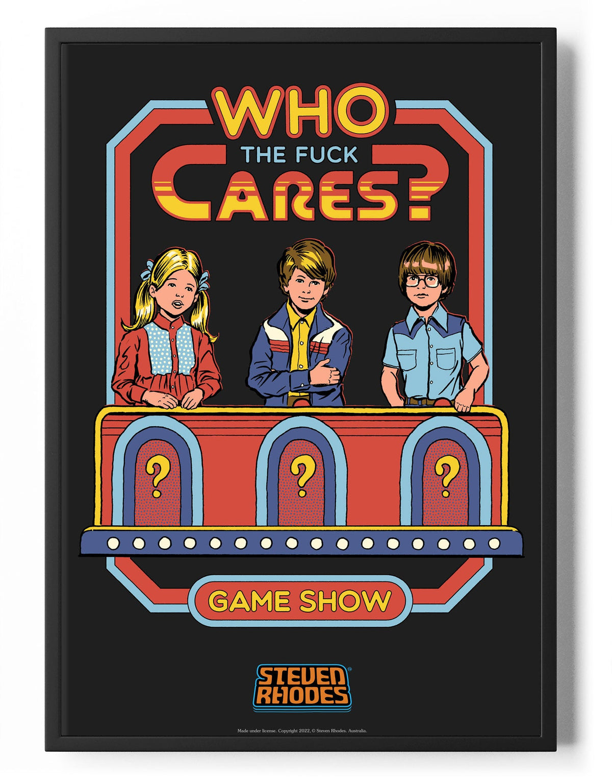 Who The F*ck Cares Game Show Poster – Poster
