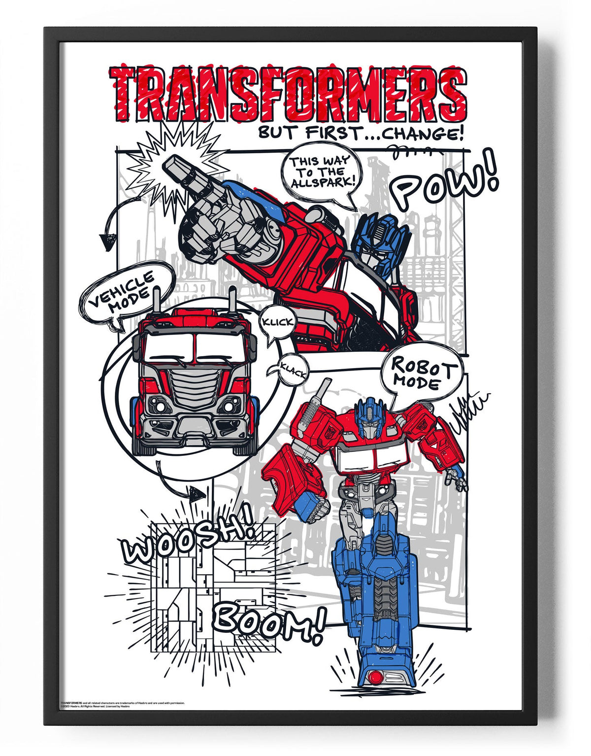 Optimus Prime Sketch Poster – Poster