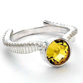 Bague en cristal Harry Potter en argent sterling Golden Snitch taille X Large