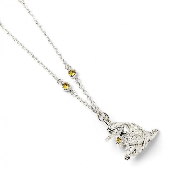 Collier Niffleur en argent sterling Les Animaux Fantastiques avec éléments en cristal
