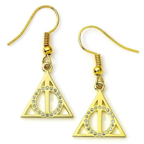 Boucles d'oreilles en argent sterling plaqué or Harry Potter