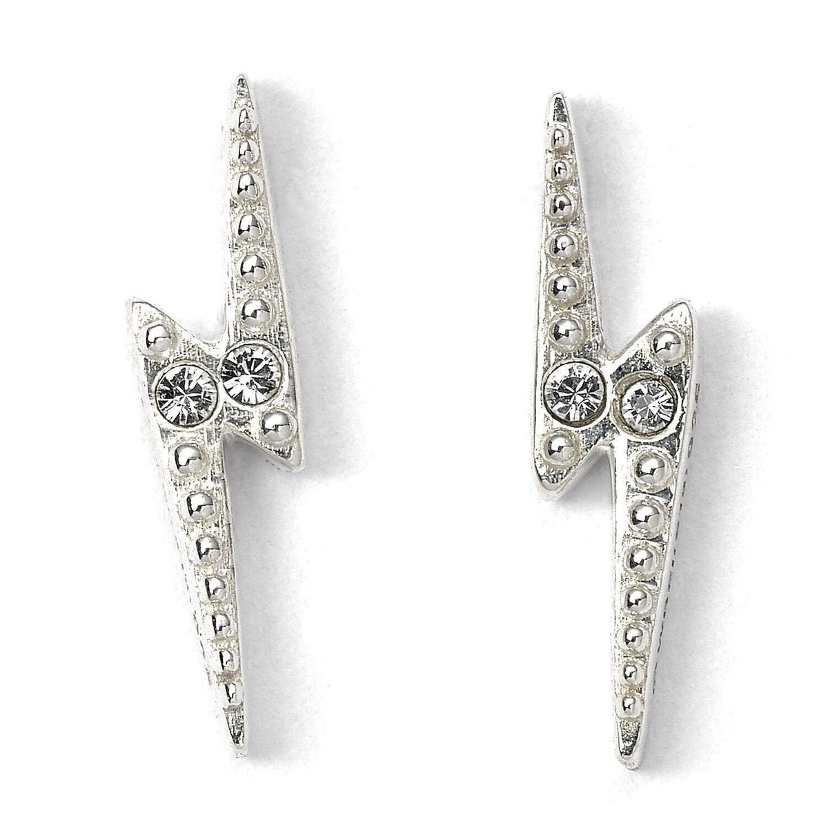 Boucles d'oreilles Harry Potter en argent sterling avec éclair et éléments en cristal