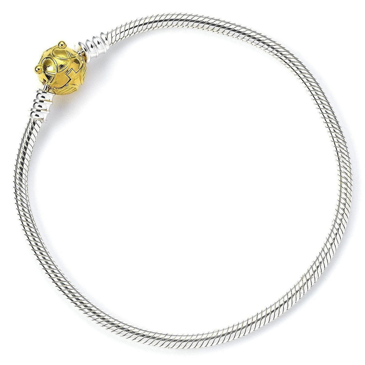 Harry Potter Sterling Silver Plaqué Or Fermoir Vif d'Or Bracelet Glissière en Argent Sterling - Moyen