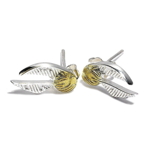 Boucles d'oreilles à tige en argent sterling Harry Potter Golden Snitch