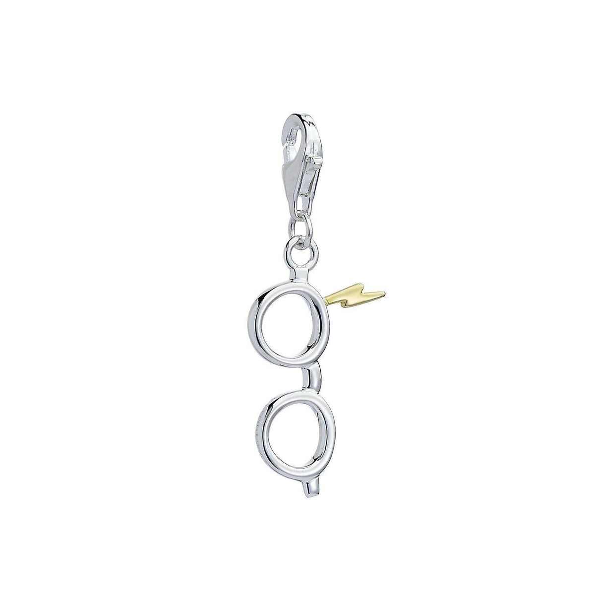 Harry Potter Lunettes en argent sterling et breloque éclair éclair