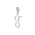 Harry Potter Sterling Silver Lightning Bolt and Glasses Slider Charm