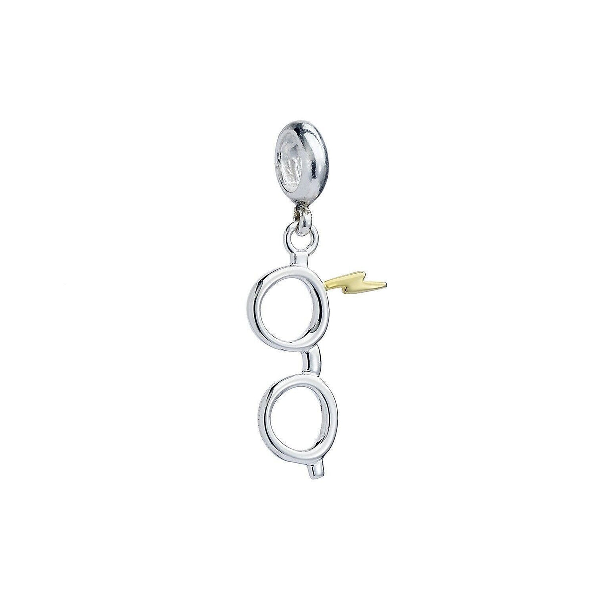 Harry Potter Sterling Silver Lightning Bolt and Glasses Slider Charm