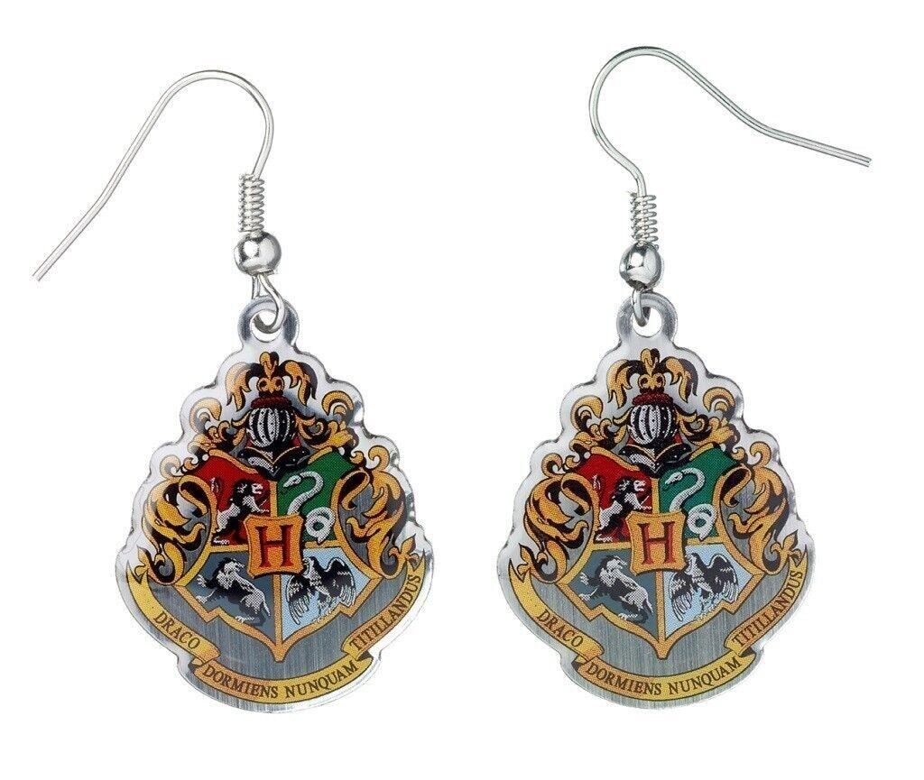 Boucles d'oreilles pendantes Harry Potter Hogwarts Crest