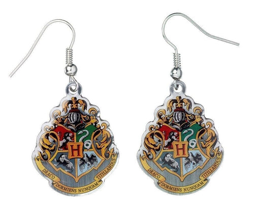 Boucles d'oreilles pendantes Harry Potter Hogwarts Crest