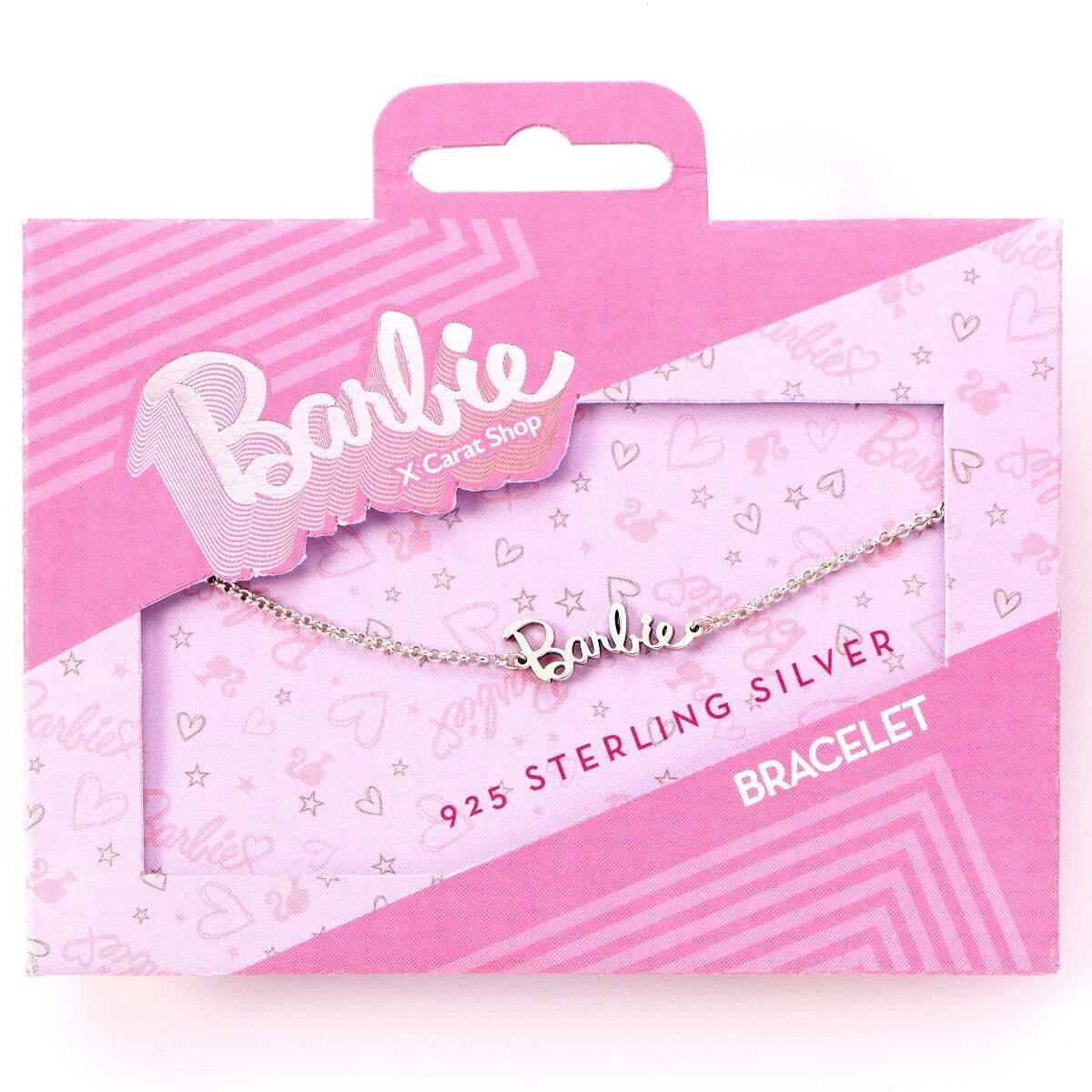 Bracelet Barbie en argent sterling avec logo et prénom