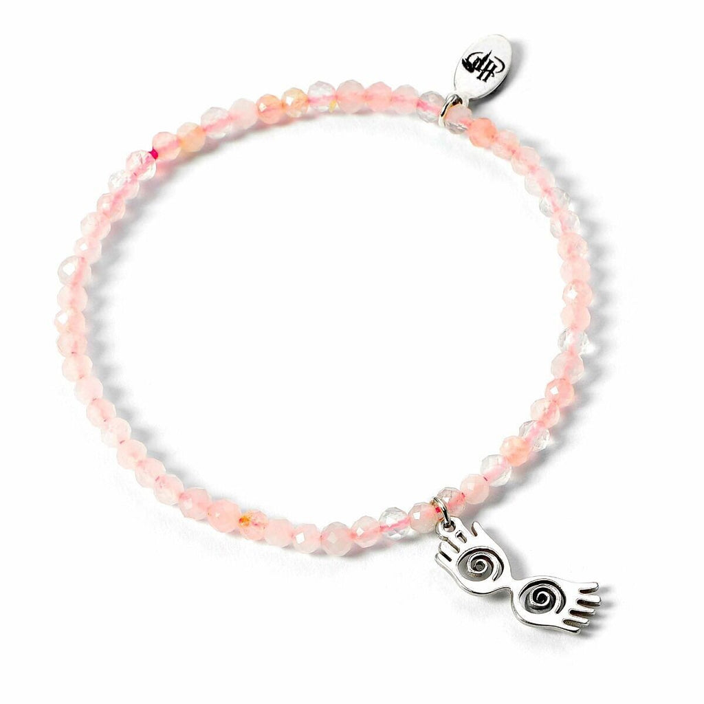 Bracelet en pierre semi-précieuse Harry Potter avec breloque lunettes Luna en argent sterling