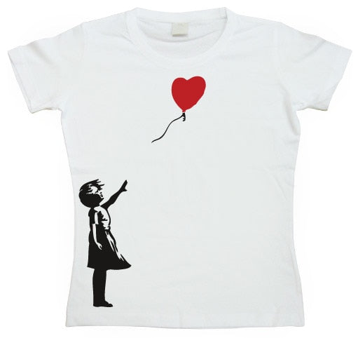 Girl With Balloon Girly T-shirt – T-shirt femme