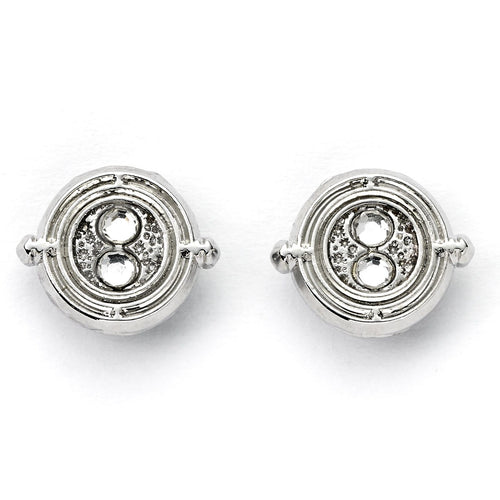 Boucles d'oreilles à tige plaquées argent Harry Potter Time Turner