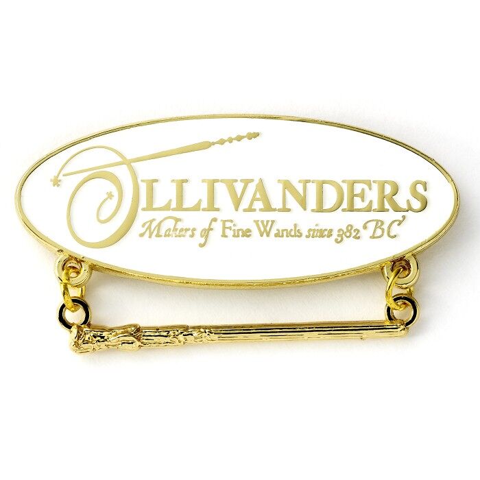 Carte de Noël Harry Potter Chemin de Traverse avec badge Olivanders