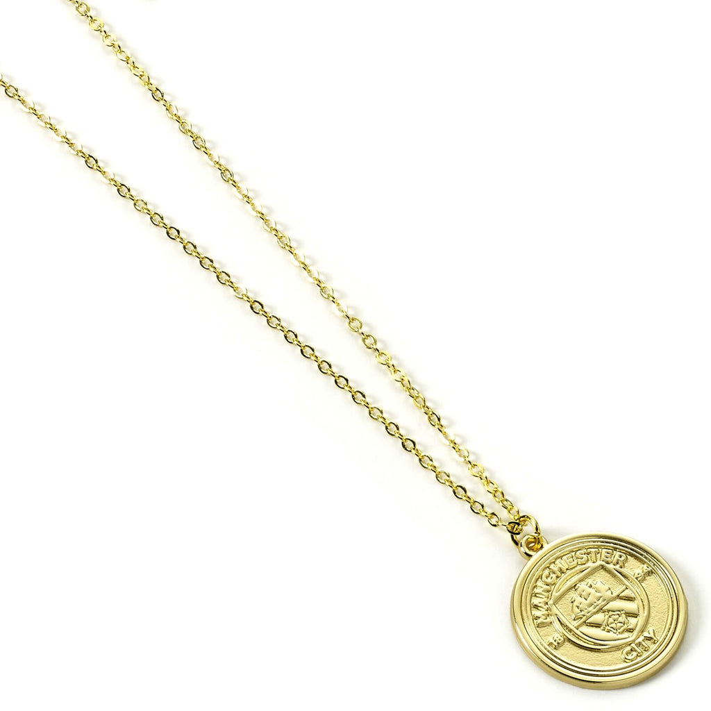 Collier doré avec écusson du club de football de Manchester City