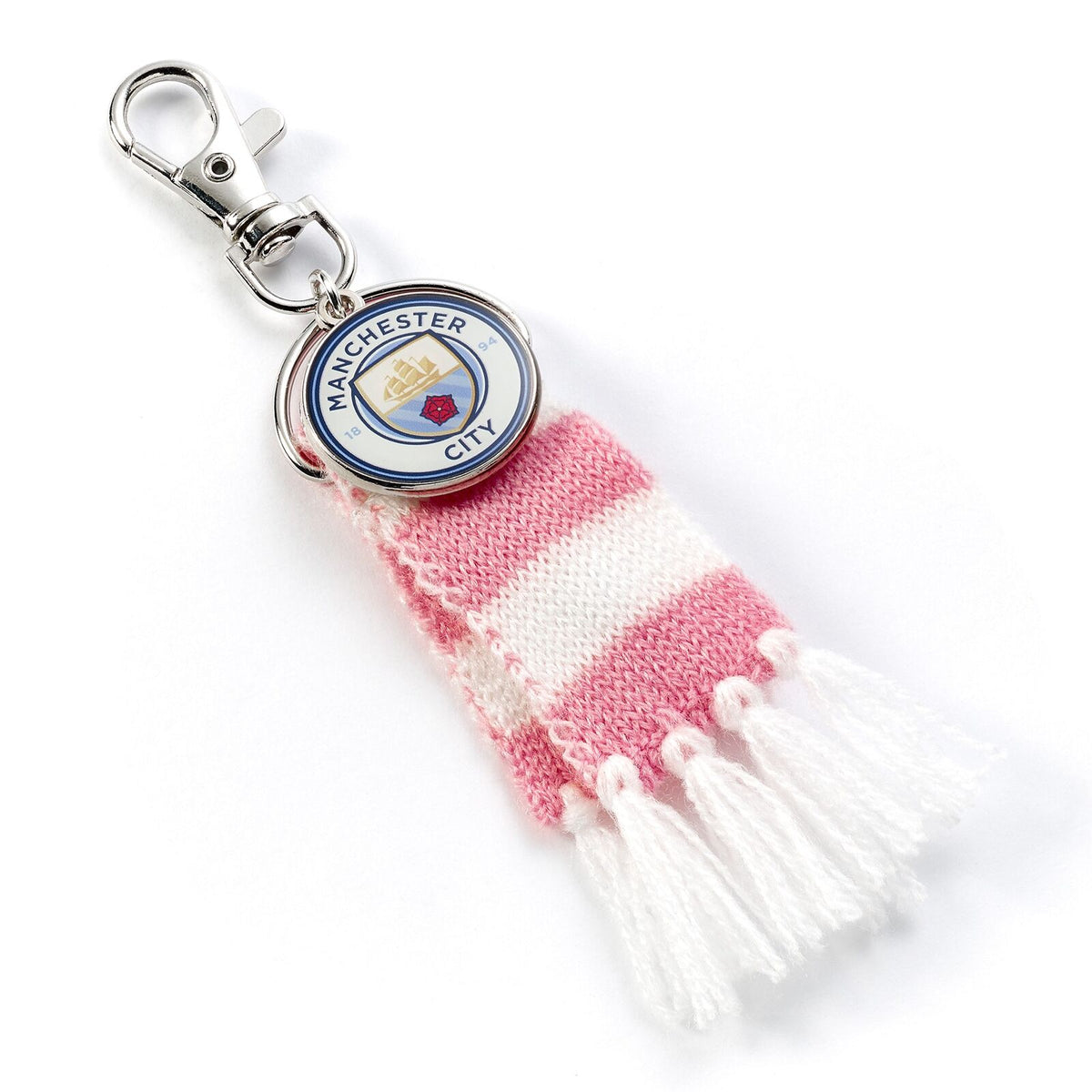 Porte-sac à dos avec écharpe rose et logo du club de football de Manchester City
