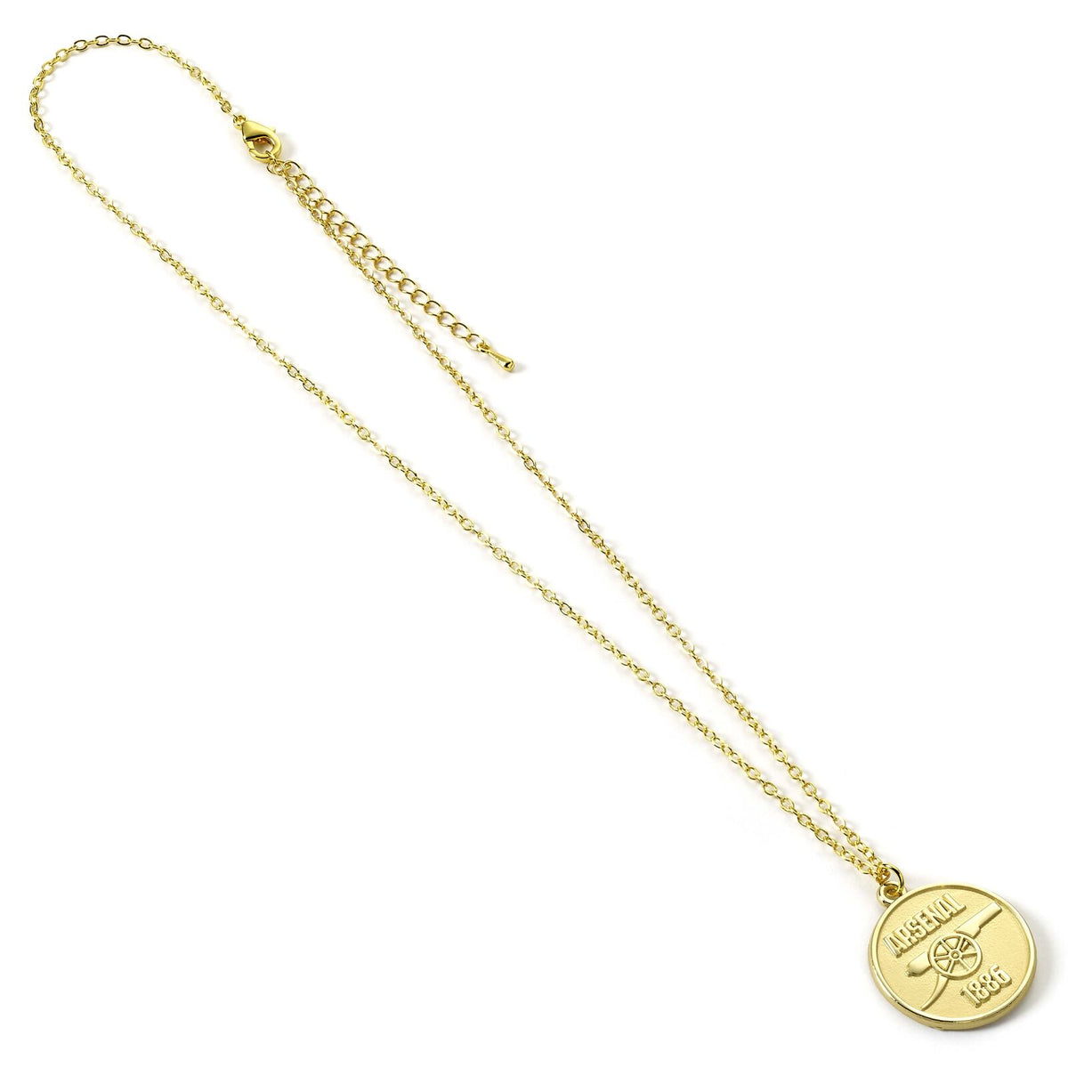 Collier doré avec écusson du club de football d'Arsenal