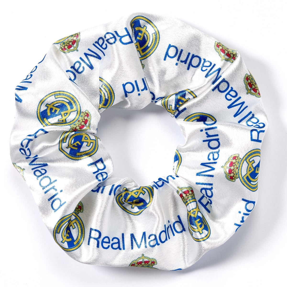 Chouchou bleu marine et jaune avec logo du Real Madrid Football Club