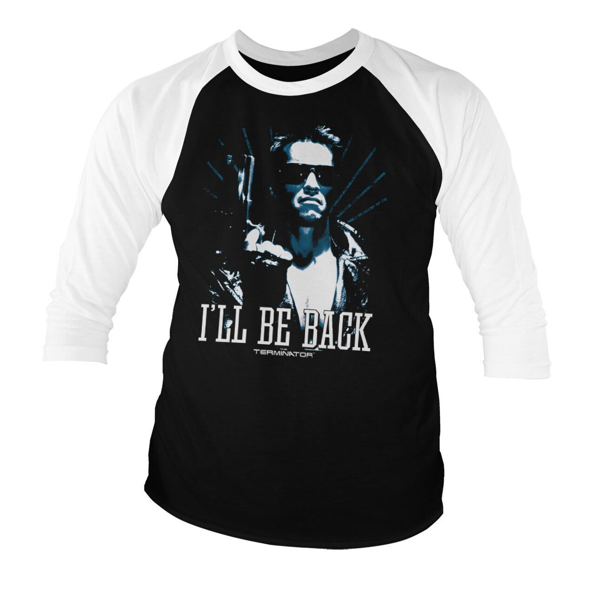 Terminator - I'll Be Back - Duotone Baseball 3/4 Sleve T-Shirt – T-shirt baseball manches longues