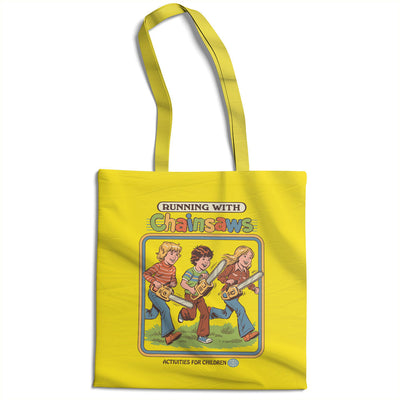 Running With Chainsaws Tote Bag – Tote bag