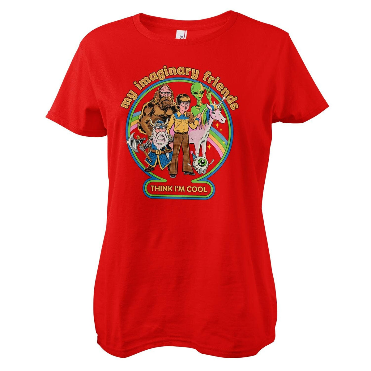 My Imaginary Friends Think I'm Cool Girly Tee – T-shirt femme