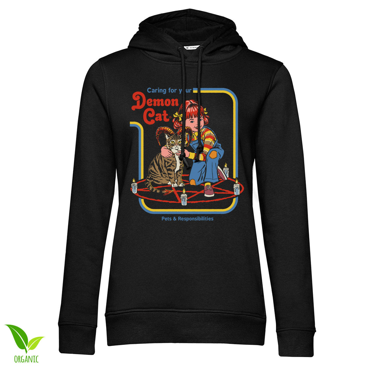 Caring For Your Demon Cat Girly Hoodie – Sweat à capuche femme