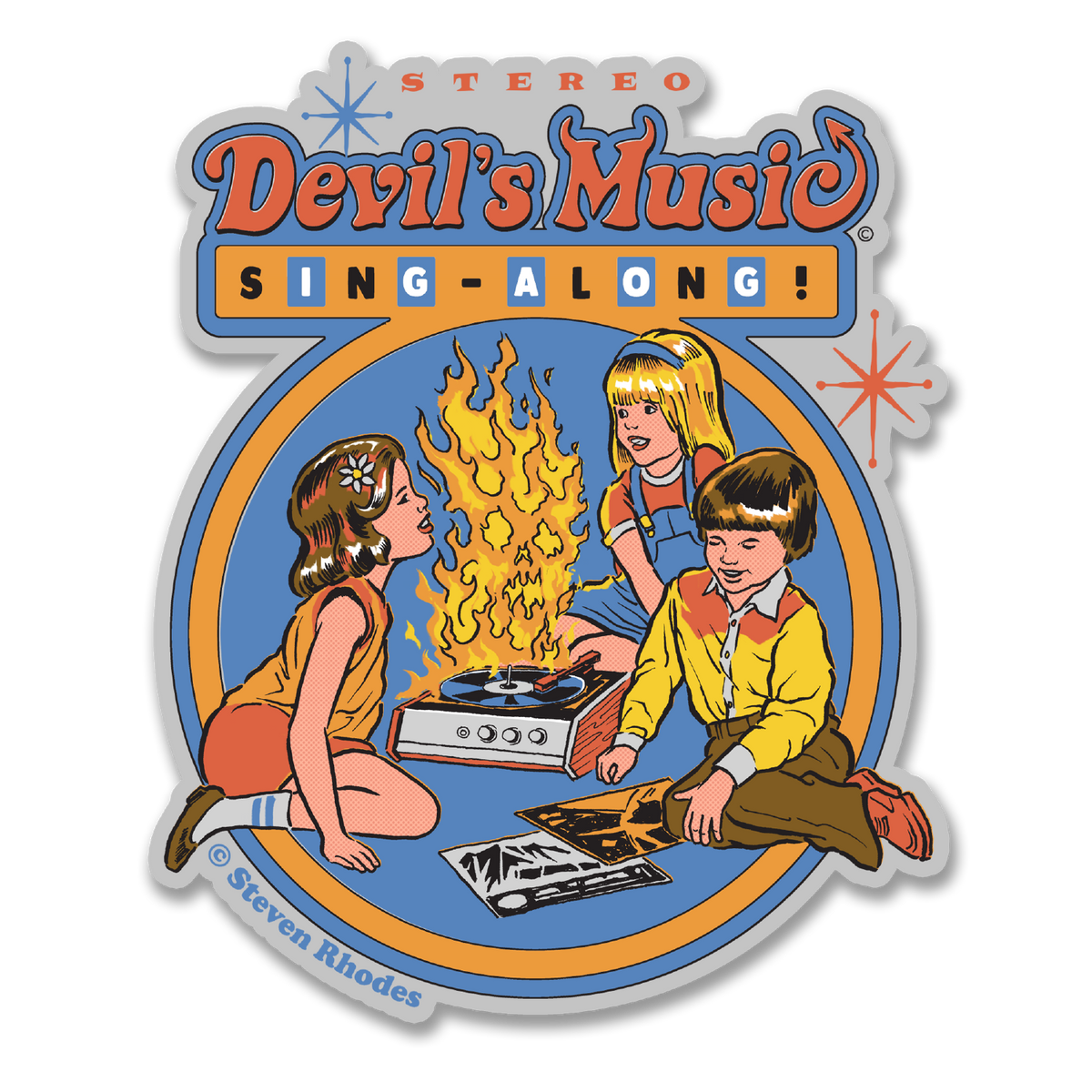Steven Rhodes - Devil's Music Sing-Along Sticker – Sticker