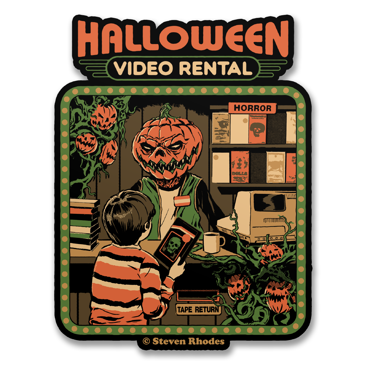 Steven Rhodes - Halloween Video Rental Sticker – Sticker