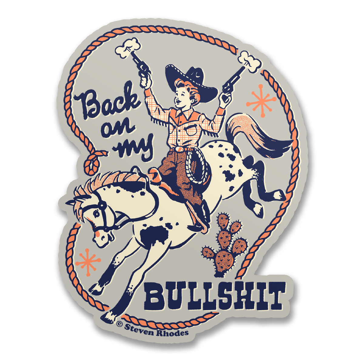 Steven Rhodes - Back On My Bullsh*t Sticker – Sticker