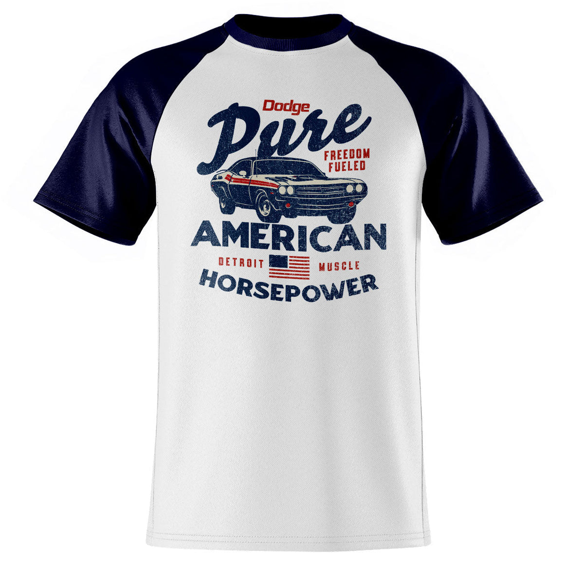 Dodge - Pure Horsepower Baseball T-Shirt – T-shirt baseball