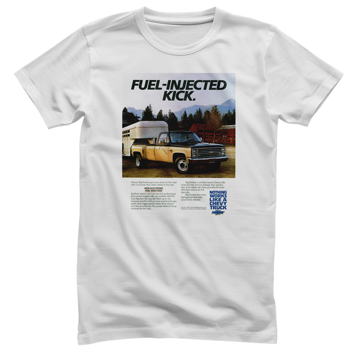 Chevy Truck Fuel-Injected Kick Retro Add T-Shirt – T-shirt