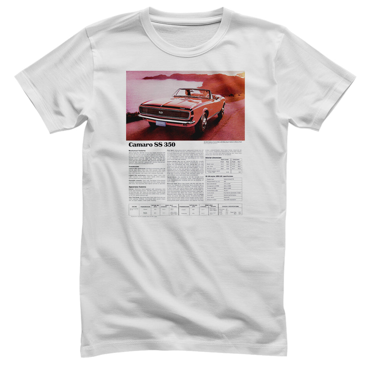 Camaro SS350 Spec Sheet T-Shirt – T-shirt