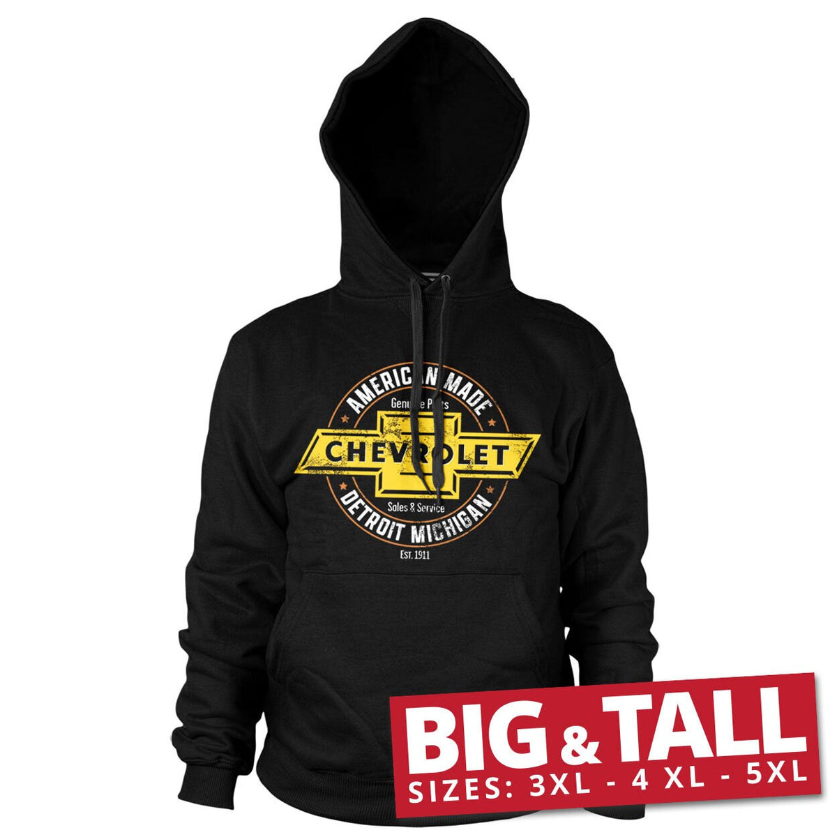 Chevrolet - American Made Big & Tall Hoodie – Sweat à capuche grande taille