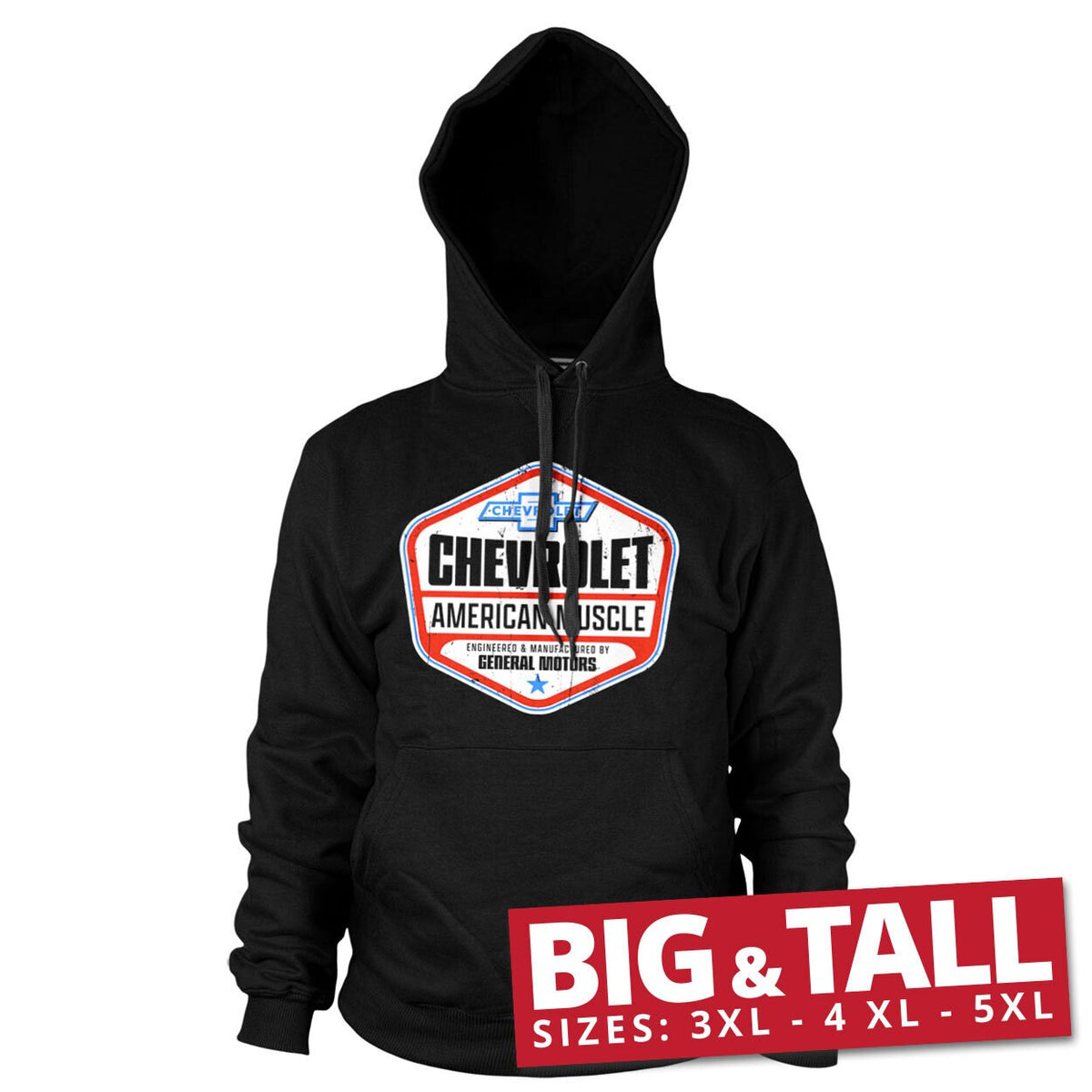 Chevrolet - American Muscle Big & Tall Hoodie – Sweat à capuche grande taille