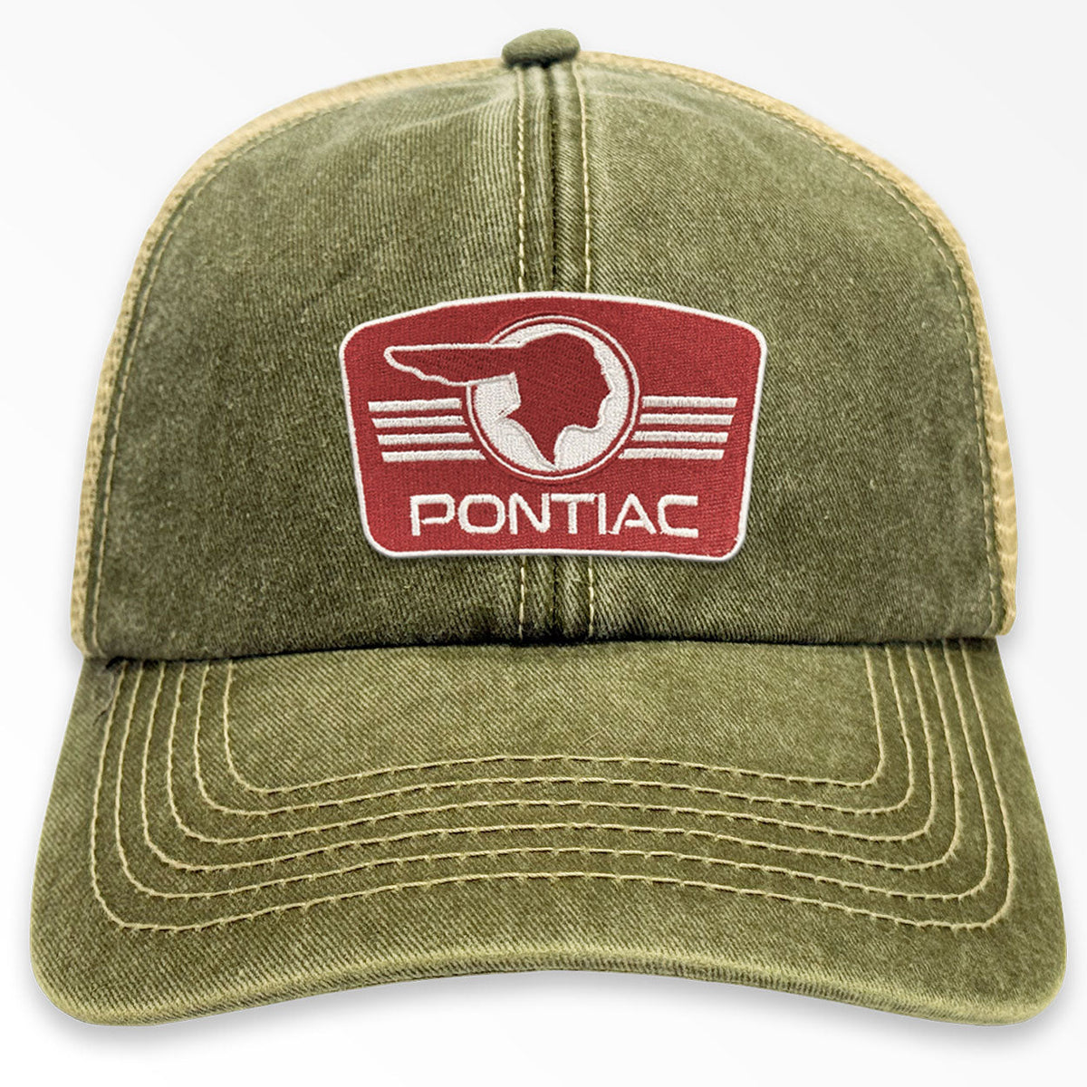 Pontiac Retro Logo Patch Vintage Trucker Cap – Casquette trucker vintage