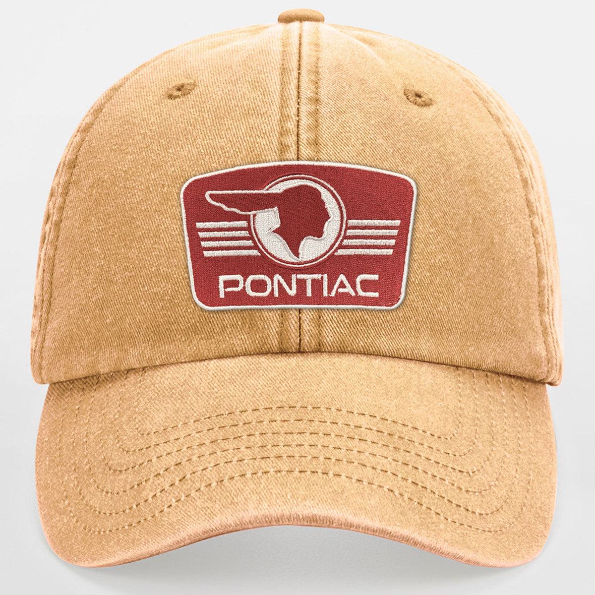 Pontiac Retro Logo Patch Vintage Low Profile Cap – Casquette vintage profil bas