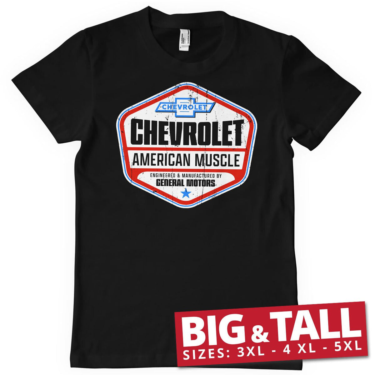 Chevrolet - American Muscle Big & Tall T-Shirt – T-shirt grande taille