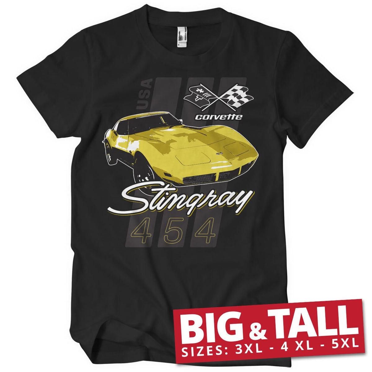 Corvette Stingray 454 Big & Tall T-Shirt – T-shirt grande taille
