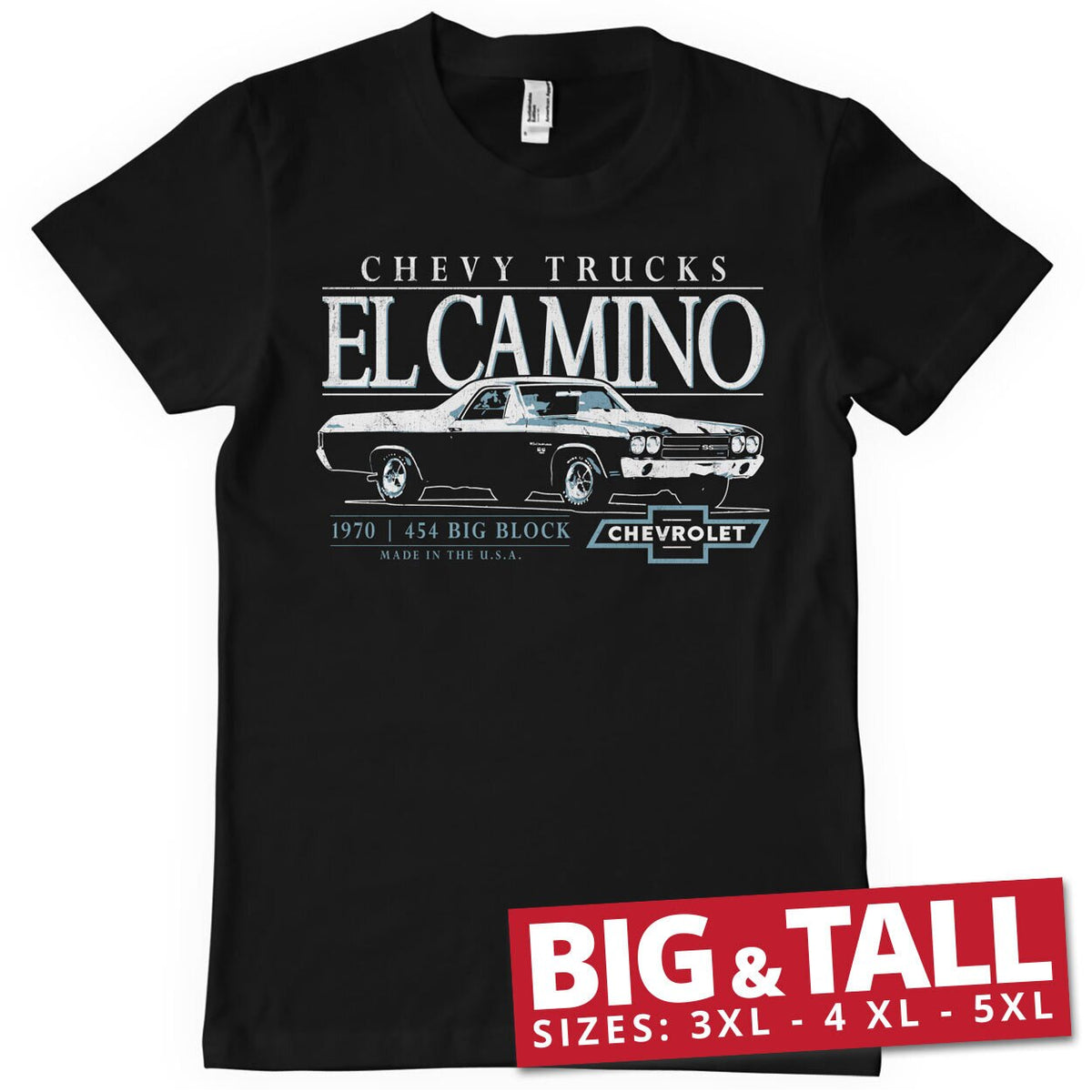 Chevy El Camino Big Block Big & Tall T-Shirt – T-shirt grande taille