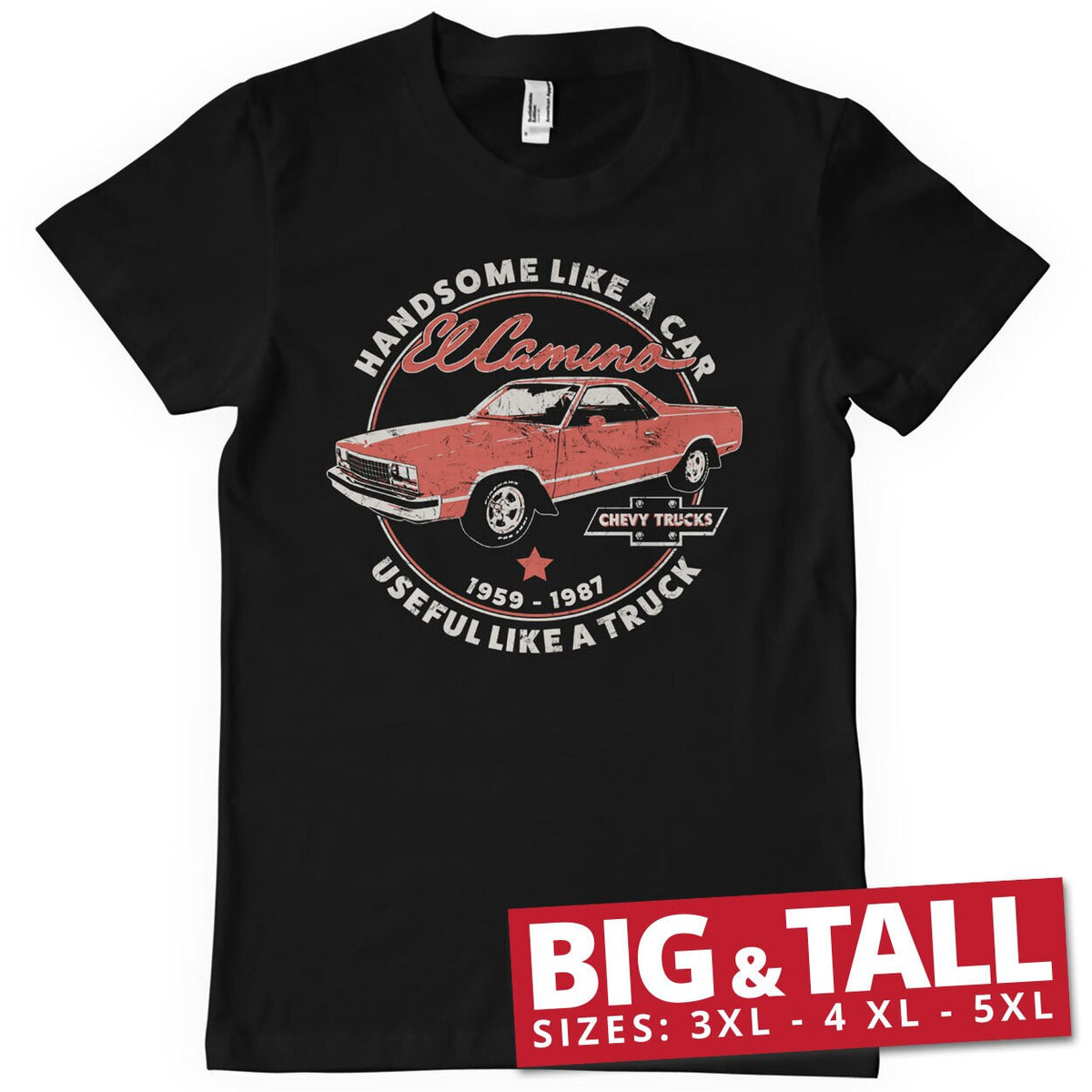 El Camino - Handsome Like A Car Big & Tall T-Shirt – T-shirt grande taille
