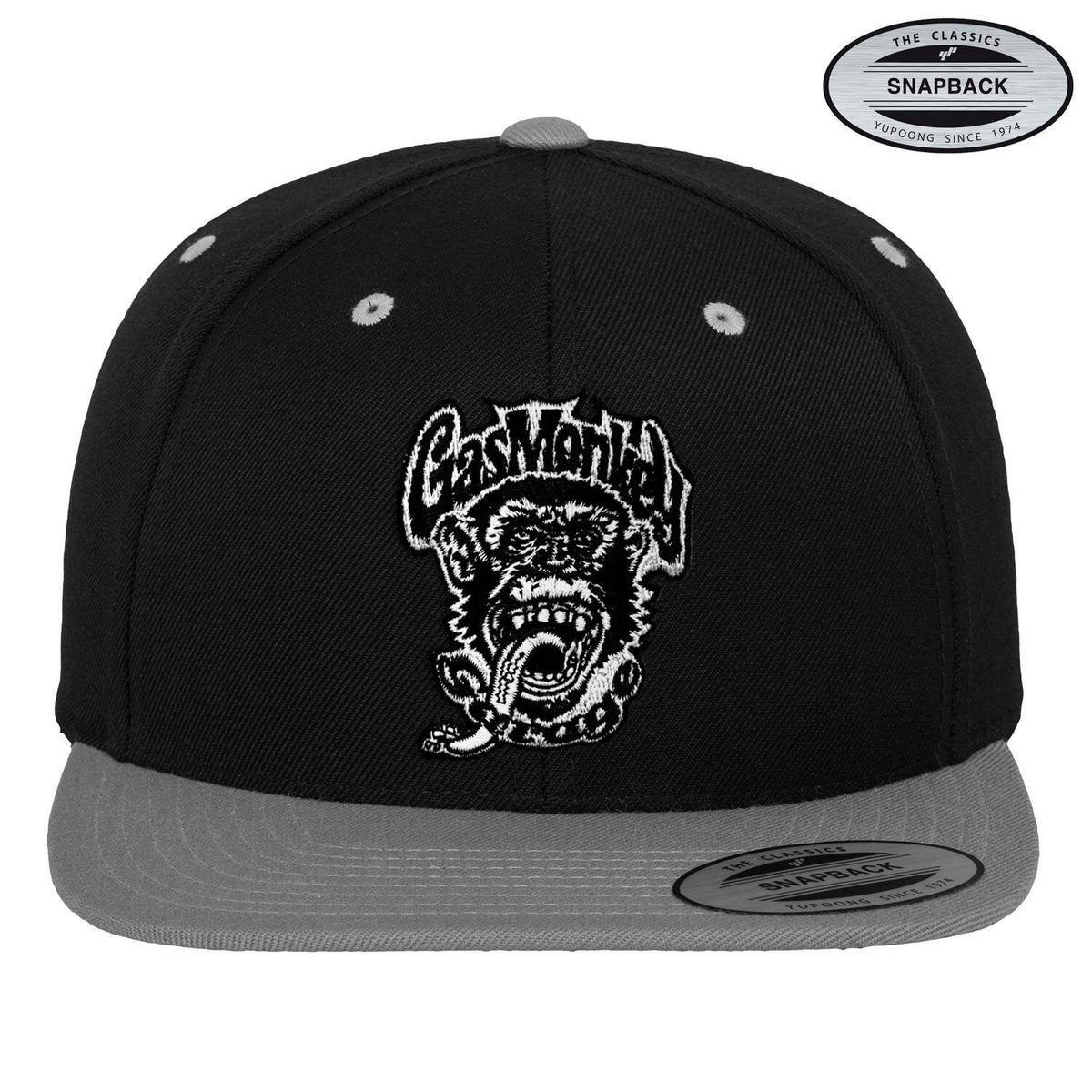 Monkey Logo Patch Snapback Cap – Casquette snapback